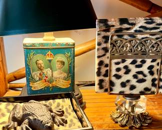 Old English tea caddy lamp