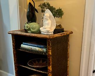 Tortoise shell bamboo stand circa 1880s