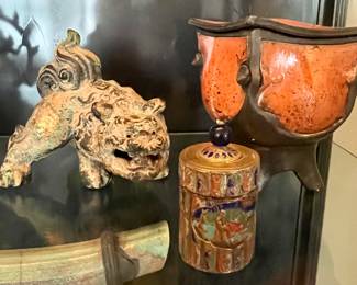 Late 1800s bronze foo dog