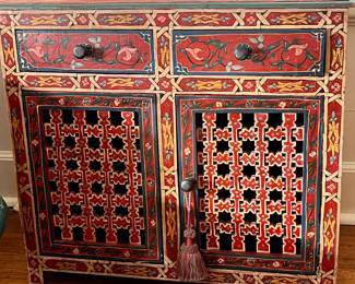 Old hand painted Moroccan cabinet