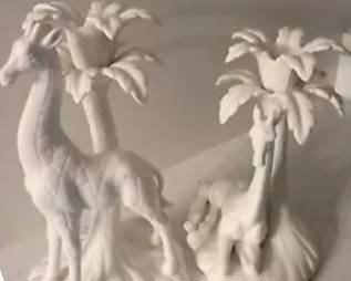 Rare 1970s FITZ & FLOYD giraffe candlesticks 