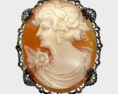 Sterling Cameo Pin