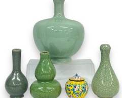  Celadon Ceramic Glazed Pottery Vases