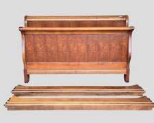 20th C Wood Sleigh Bed
