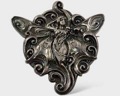 Sterling Art Nouveau Pin