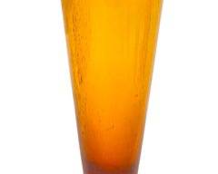 art glass orange vase