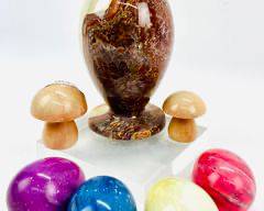 ONYX ALABASTER EGG VASE