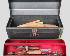 Vintage Tool Box and Contents
