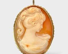 14K Cameo Pin Brooch