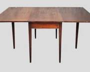 20th C Mahogany Wood Drop Leaf Dining Table
