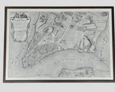 Reproduction Antique Map of Lower Manhattan London Published According to Act of Parliament Jan. 12, 1776 By Jefferys & Faden Charing Cross Framed
