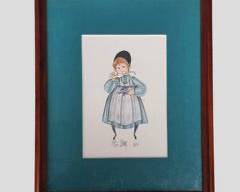 P. Buckley Moss Pencil Signed Print of Amish Girl 1986 656/1000 Framed
