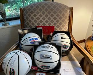 Signed Gator basketballs