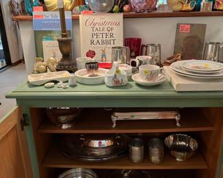 silverplate and porcelain