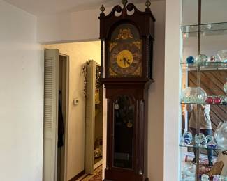 Antique mahogany grandfather clock