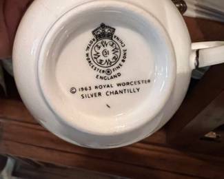 Royal Worcester silver Chantilly set