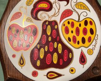 Fred Press tile top cheese snack cutting board /tray