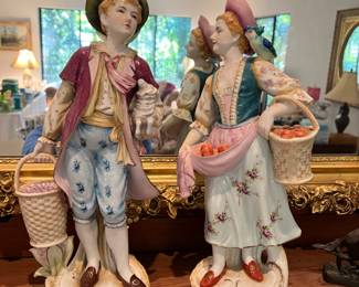 Antique porcelain couple