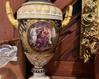 Antique matching vase/ urn pair