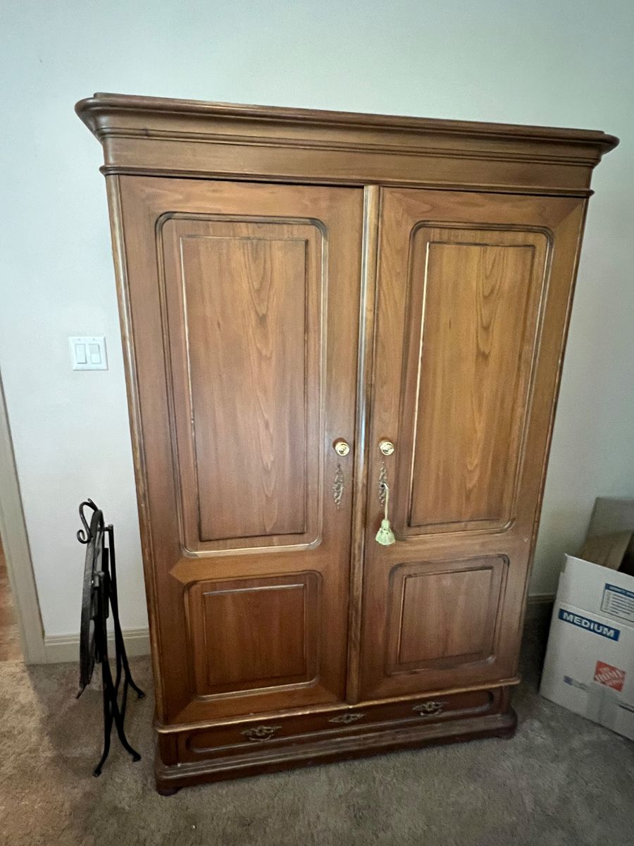Solid wood armoire 