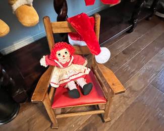 Child’s rocker
Raggedy Anne