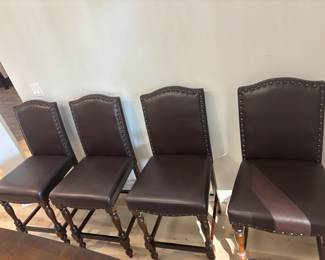 Dinning Tables 4 chairs and a bench.                           Table: 62"L 40"W 36"T                                                                                     Chairs: 20"W 20"D 44"T                                                                                  Bench: 40"W 17"D 24"T