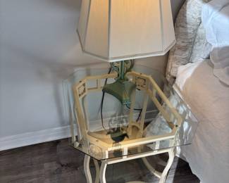 Glass top and bottom metal side tables
$45.00 each