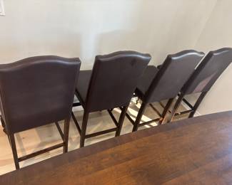 Dinning Tables 4               Table: 62"L 40"W 36"T                                                                                     Chairs: 20"W 20"D 44"T                                                                                  Bench: 40"W 17"D 24"T