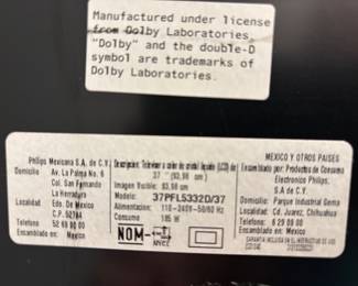 Philips 37" TV  $100.00