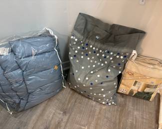 Down comforter, weighted blanket
