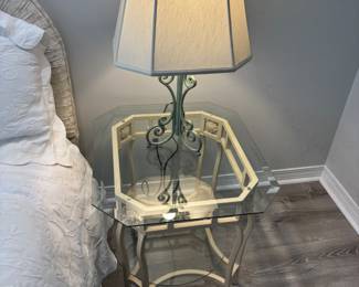 Glass top and bottom metal side tables
$45.00 each