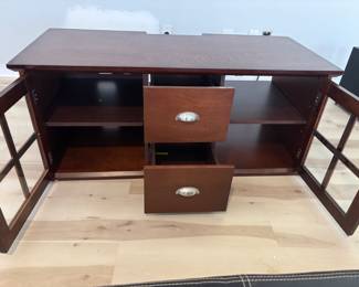 Entertainment TV Stand with storage. $100.00                            48"W 21"D 20.5"T