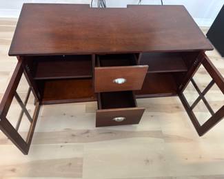 Entertainment TV Stand with storage. $100.00                            48"W 21"D 20.5"T