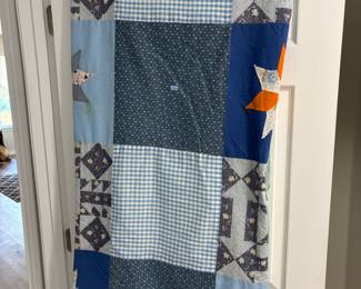 Blue panel quilt $30.00