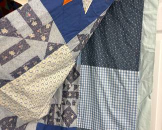 Blue panel quilt $30.00