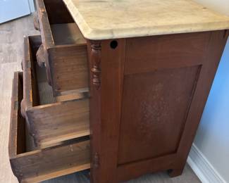 Antique marble top chest, 3 drawers
$250.00