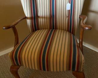 Striped upholstered side chair.  Very comforatable and in great condition.