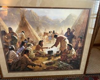 Howard Terpning oil on canvas -Greenwich Studio Framed limited edition .