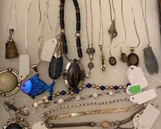Some of the many sterling pieces of jewelry we have to offer