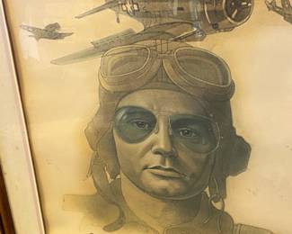 Large framed aviator advertising Ray-Ban glasses.