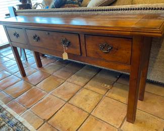 Beautiful Century sofa table with 3 drawers.  Also Country French style.