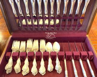 Towle 64 piece sterling flatware set in box.  No monogram!