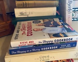 Some of the cookbooks available.