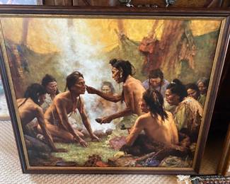 Howard Terpning - "Blessing from the Medicine Man" Oil on canvas - Greenwich Studio