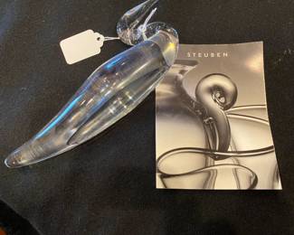 Steuben crystal duck figure.