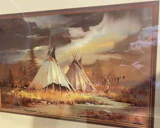 This is a lovely limited edition print that is signed in the left hand corner.  We hope to have this artist identified very soon.