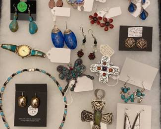 Earrings and misc. Mexican jewelry