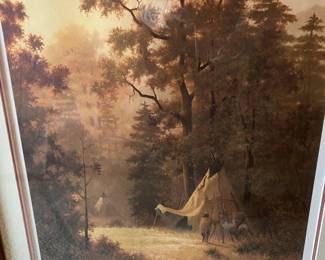 Signed limited edition print 160/570 by Robert DeLeon - "Securing the Hunt"