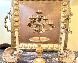 VERY large, heavy Middle-Eastern brass tray