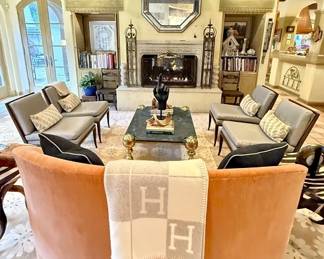 Petite mohair sofa featured in the Dallas Kips Bay Show House in November 2024.  This is great!